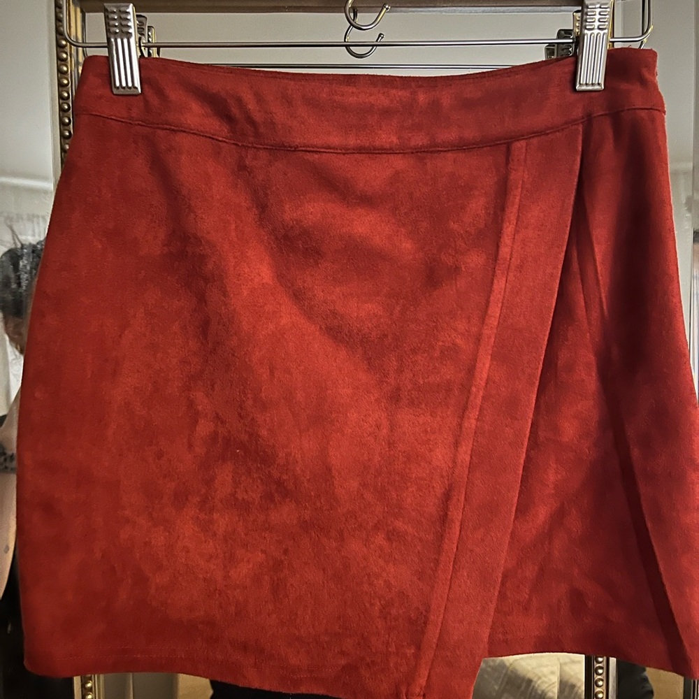 Suede skirt